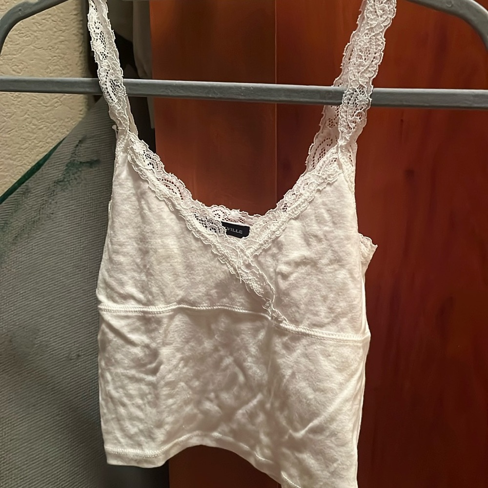 John Galt Lace Trim Tank Top